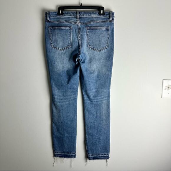 Free People Raw Hem Ankle Skinny Jeans Side Slits Released Hem Size 31 - Picture 2 of 9